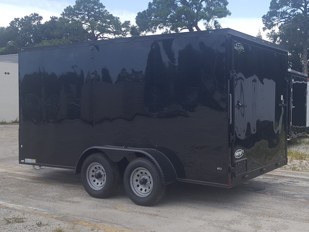 Diamond Cargo 7x14 TA Trailer - Black, Ramp, Side Door, Extra Height, Blackout - Image 5