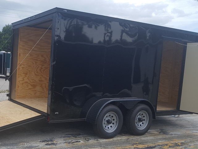 Diamond Cargo 7x14 TA Trailer - Black, Ramp, Side Door, Extra Height, Blackout - Image 8