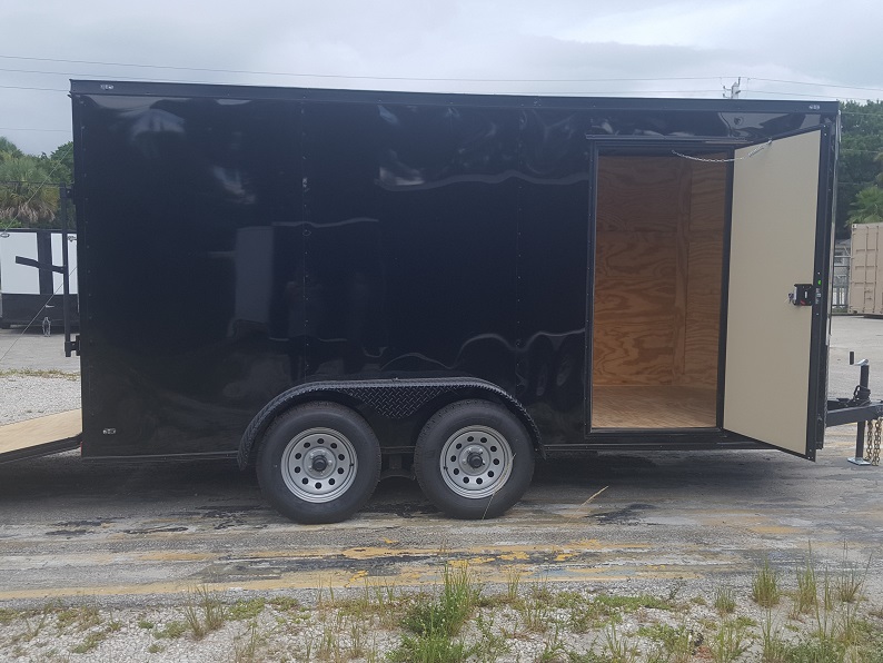 Diamond Cargo 7x14 TA Trailer - Black, Ramp, Side Door, Extra Height, Blackout - Image 10