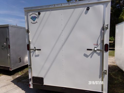 Diamond Cargo 7x16 TA Trailer - White, Ramp, Side Door, Extra Height - Image 6