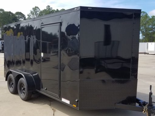 Diamond Cargo 7x14 TA Trailer - Black, Ramp, Side Door, Extra Height, Blackout - Image 15