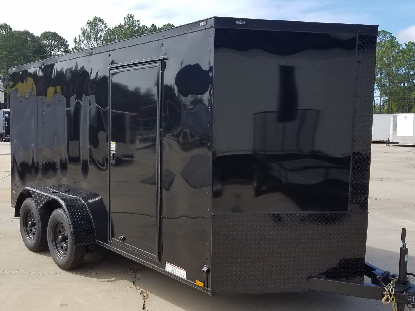 Diamond Cargo 7x14 TA Trailer - Black, Ramp, Side Door, Extra Height, Blackout - Image 15