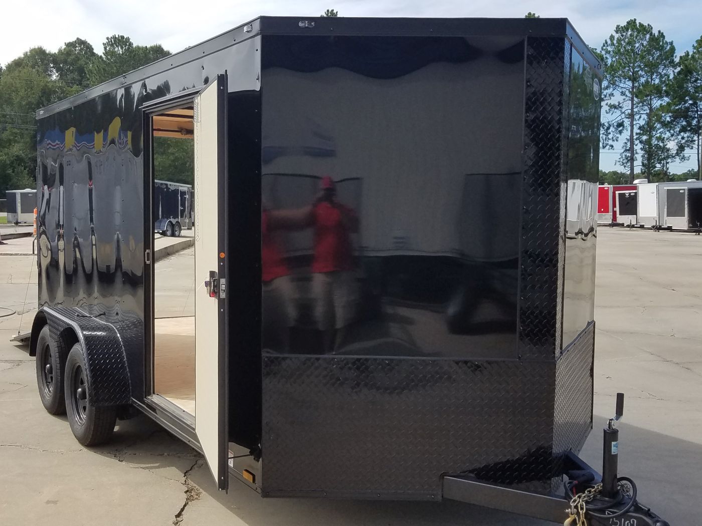 Diamond Cargo 7x14 TA Trailer - Black, Ramp, Side Door, Extra Height, Blackout - Image 13