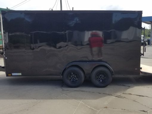 Diamond Cargo 7x14 TA Trailer - Black, Ramp, Side Door, Extra Height, Blackout - Image 3