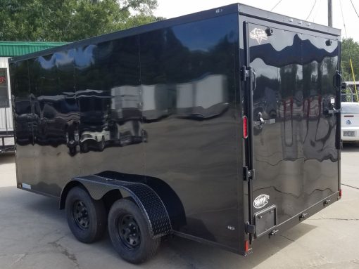 Diamond Cargo 7x14 TA Trailer - Black, Ramp, Side Door, Extra Height, Blackout - Image 6