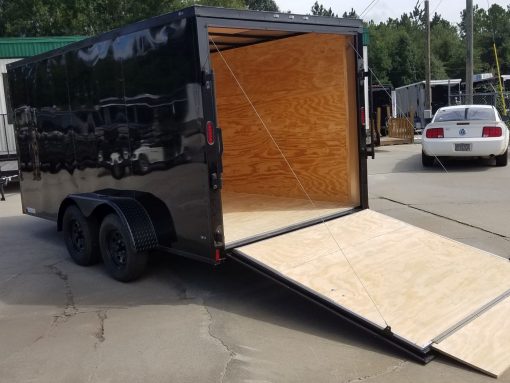 Diamond Cargo 7x14 TA Trailer - Black, Ramp, Side Door, Extra Height, Blackout - Image 5
