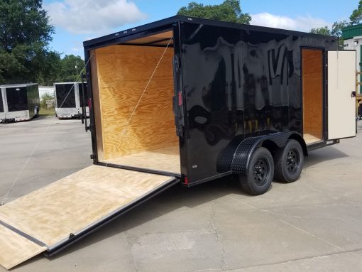 Diamond Cargo 7x14 TA Trailer - Black, Ramp, Side Door, Extra Height, Blackout - Image 9