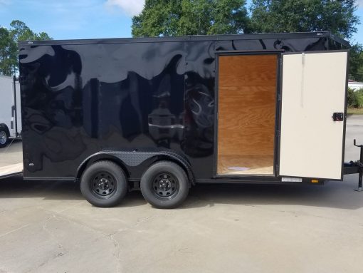Diamond Cargo 7x14 TA Trailer - Black, Ramp, Side Door, Extra Height, Blackout - Image 11