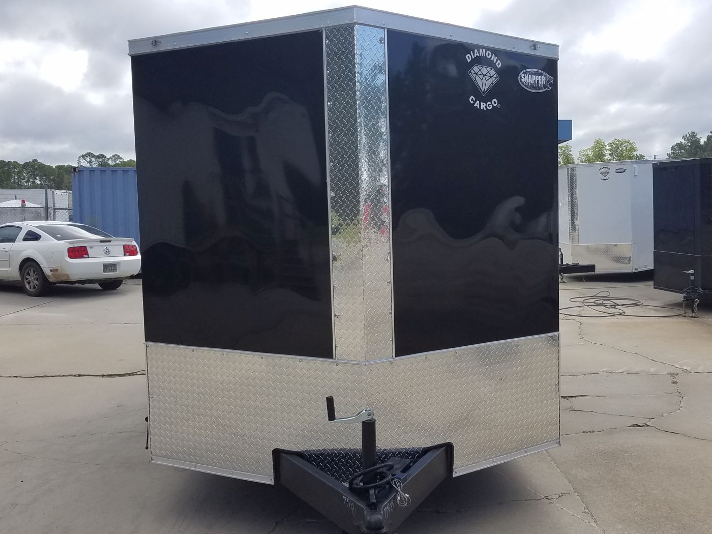 Diamond Cargo 7x16 TA Trailer - Black, Ramp, Side Door, Extra Height - Image 16