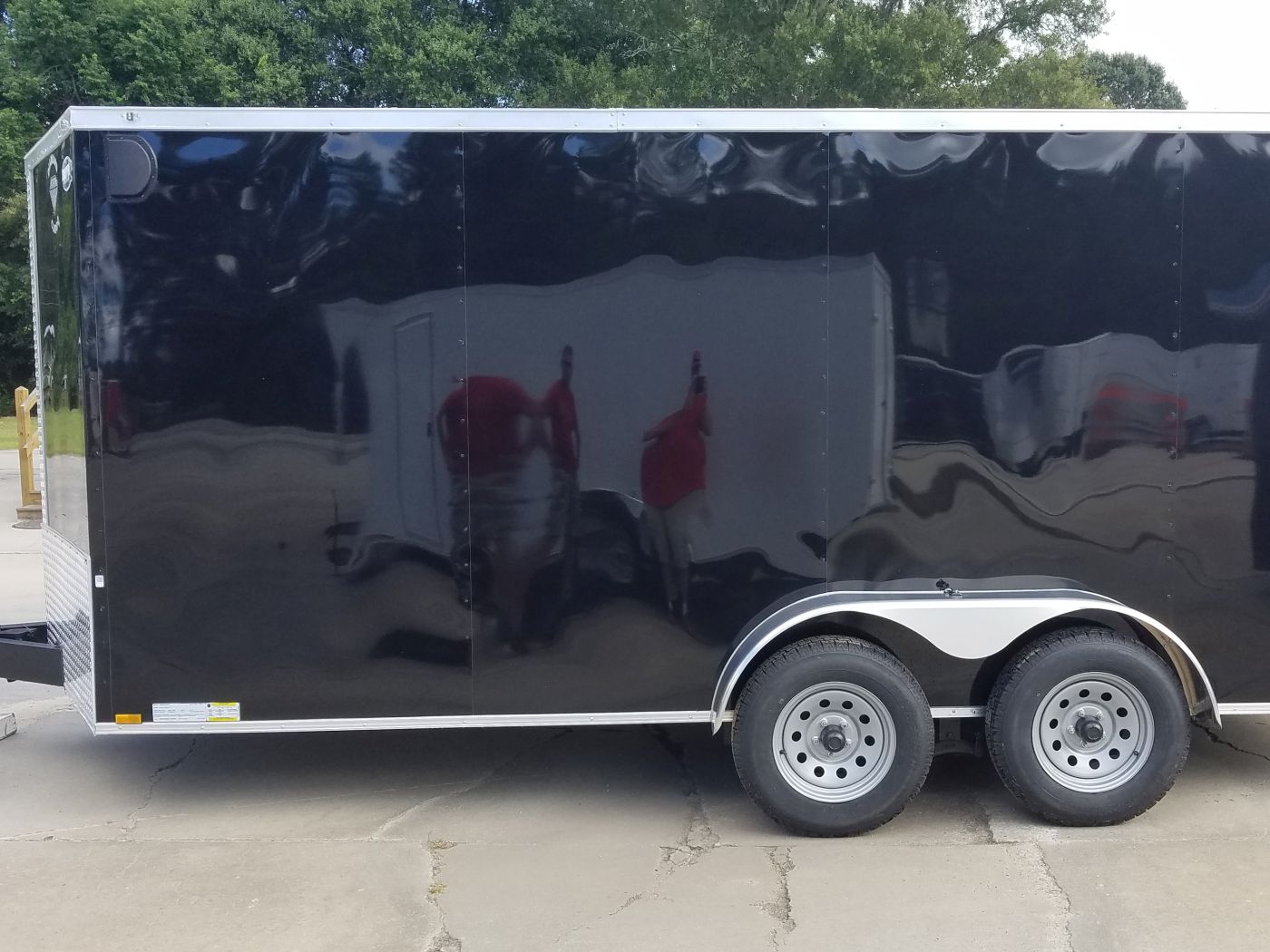 Diamond Cargo 7x16 TA Trailer - Black, Ramp, Side Door, Extra Height - Image 4