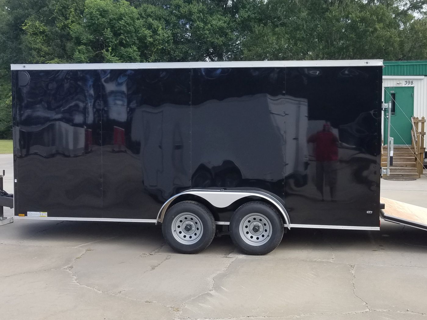 Diamond Cargo 7x16 TA Trailer - Black, Ramp, Side Door, Extra Height - Image 3