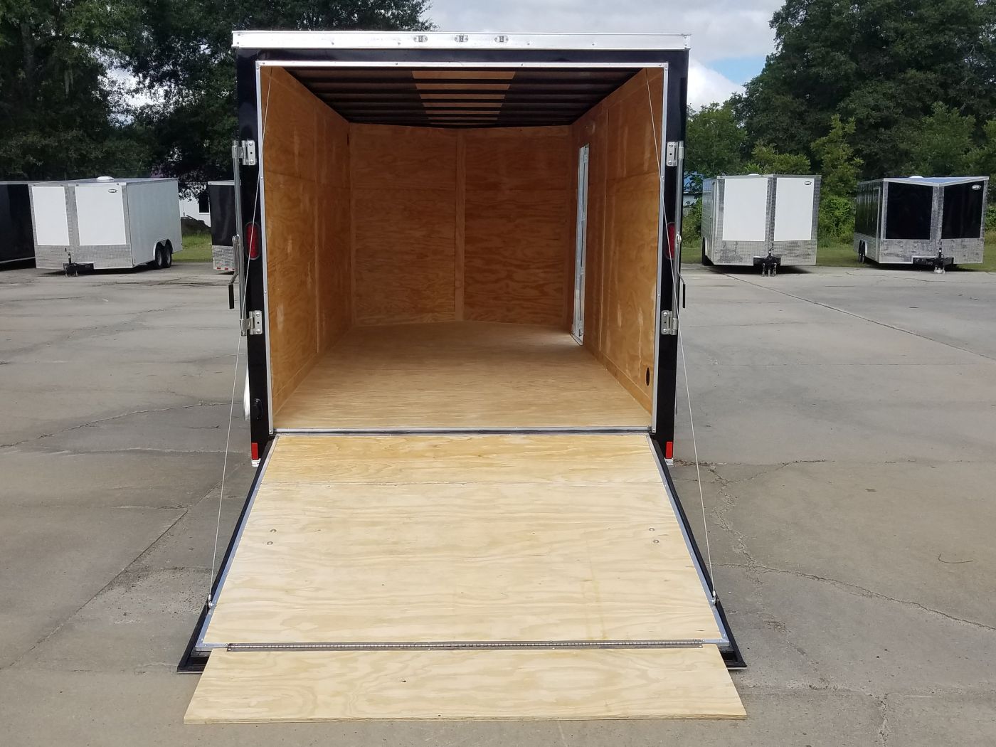 Diamond Cargo 7x16 TA Trailer - Black, Ramp, Side Door, Extra Height - Image 7