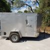 Diamond Cargo 5x8 SA Trailer - Silver Frost, Ramp, Side Door, Side Vents