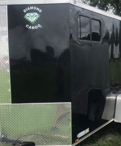 Diamond Cargo 5x10 SA Trailer - Black, Ramp, Side Door, Extra Height, Window