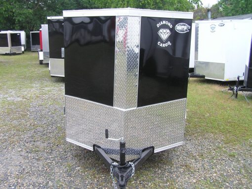 Diamond Cargo 5x8 SA Trailer - White, Rear Ramp, Side Door - Image 12