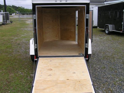 Diamond Cargo 5x8 SA Trailer - White, Rear Ramp, Side Door - Image 6