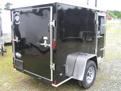 Diamond Cargo 5x8 SA Trailer - White, Rear Ramp, Side Door - Image 8