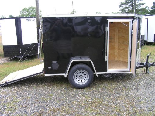 Diamond Cargo 5x8 SA Trailer - White, Rear Ramp, Side Door - Image 9