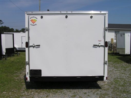 Diamond Cargo 8.5x14 TA Trailer - White, Ramp, Side Door, D-Rings - Image 7