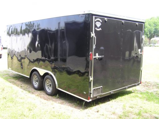 Diamond Cargo 8.5x18 TA Trailer - Black, Ramp, Side Door, D-Rings - Image 5