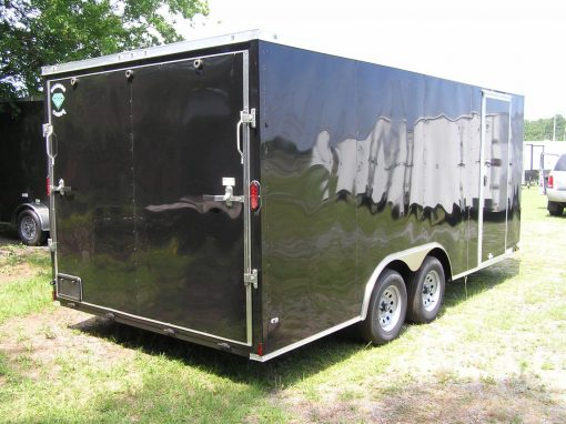 Diamond Cargo 8.5x18 TA Trailer - Black, Ramp, Side Door, D-Rings - Image 9