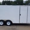 Diamond Cargo 8.5x18 TA Trailer - White, Ramp, Side Door, D-Rings