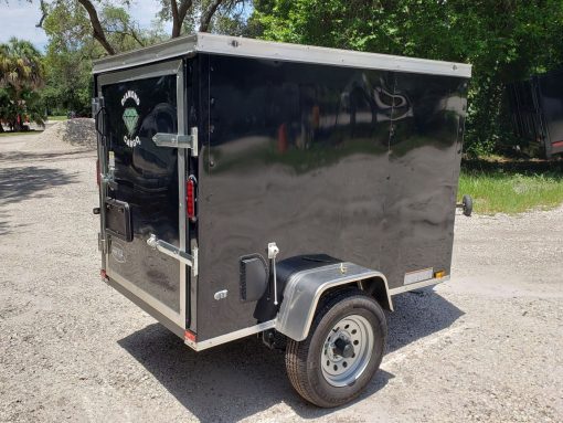 Diamond Cargo 4x6 SA Trailer - Black, Rear Single Door - Image 10