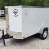 Diamond Cargo 4x8 SA Trailer - White, Rear Single Door, Side Door - Image 3
