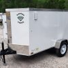 Diamond Cargo 4x8 SA Trailer - White, Rear Single Door, Side Door - Image 2