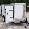 Diamond Cargo 4x8 SA Trailer - White, Rear Single Door, Side Door - Image 14