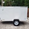 Diamond Cargo 4x8 SA Trailer - White, Rear Single Door, Side Door - Image 4