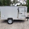 Diamond Cargo 4x8 SA Trailer - White, Rear Single Door, Side Door
