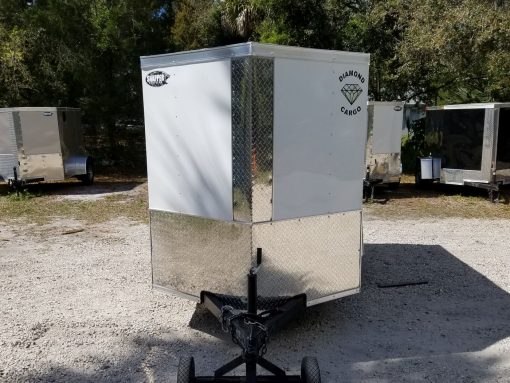 Diamond Cargo 5x8 SA Trailer - White, Ramp - Image 16