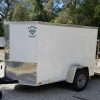 Diamond Cargo 5x8 SA Trailer - White, Ramp - Image 2