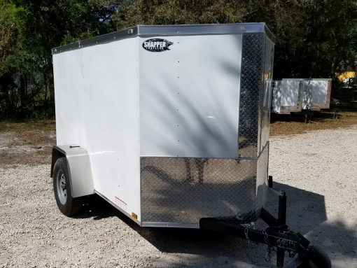 Diamond Cargo 5x8 SA Trailer - White, Ramp - Image 15