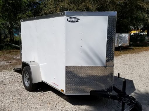 Diamond Cargo 5x8 SA Trailer - White, Ramp - Image 14