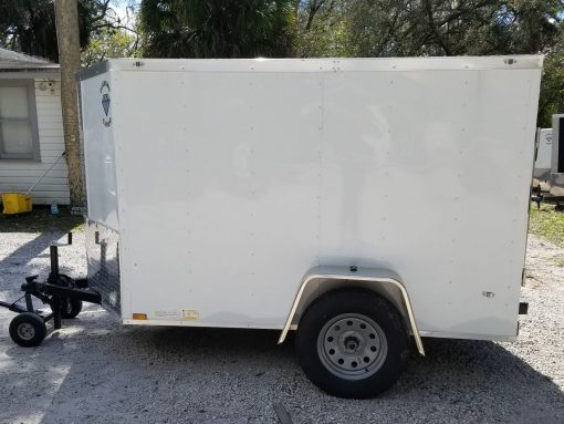 Diamond Cargo 5x8 SA Trailer - White, Ramp - Image 5