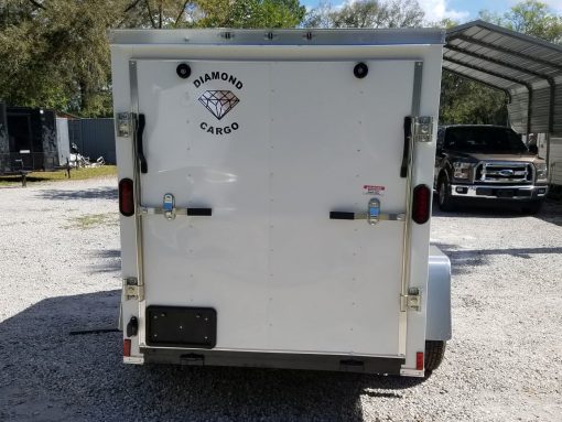 Diamond Cargo 5x8 SA Trailer - White, Ramp - Image 9