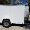 Diamond Cargo 5x8 SA Trailer - White, Ramp