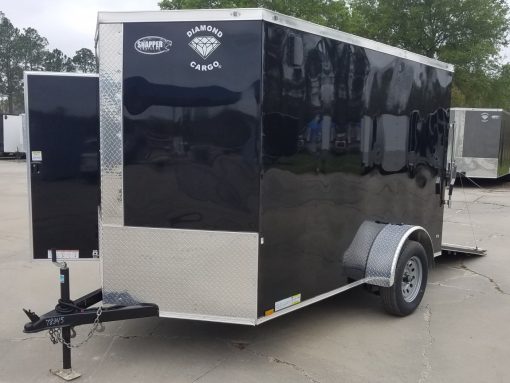 Diamond Cargo 6x10 SA Trailer - Black, Ramp, Side Door, Extra Height - Image 2