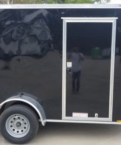 Diamond Cargo 6x10 SA Trailer - Black, Ramp, Side Door, Extra Height