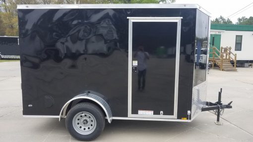 Diamond Cargo 6x10 SA Trailer - Black, Ramp, Side Door, Extra Height