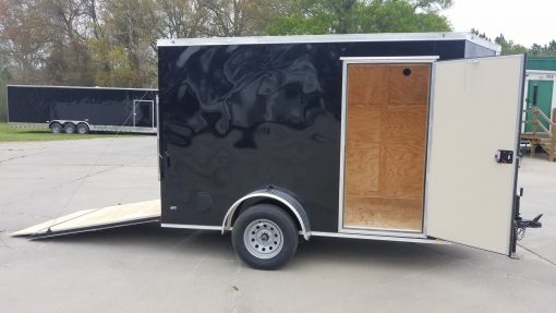 Diamond Cargo 6x10 SA Trailer - Black, Ramp, Side Door, Extra Height - Image 12