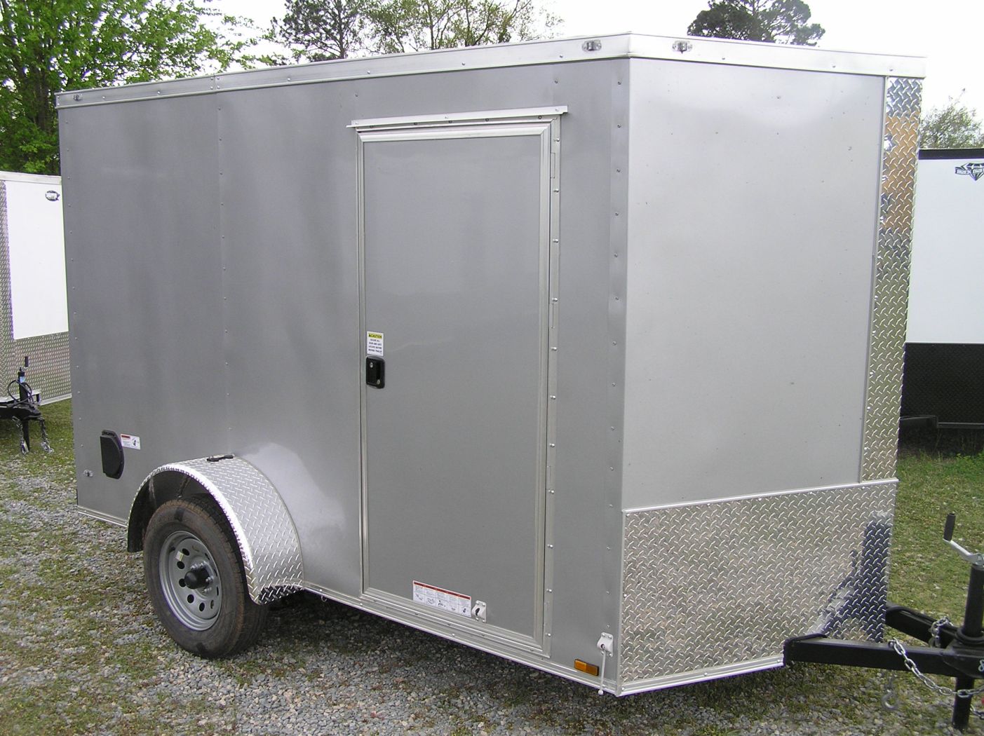 Diamond Cargo 6x10 SA Trailer - Silver Frost, Ramp, Side Door, Extra Height - Image 12