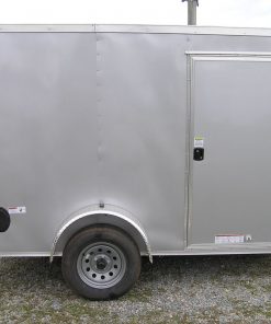 Diamond Cargo 6x10 SA Trailer - Silver Frost, Ramp, Side Door, Extra Height