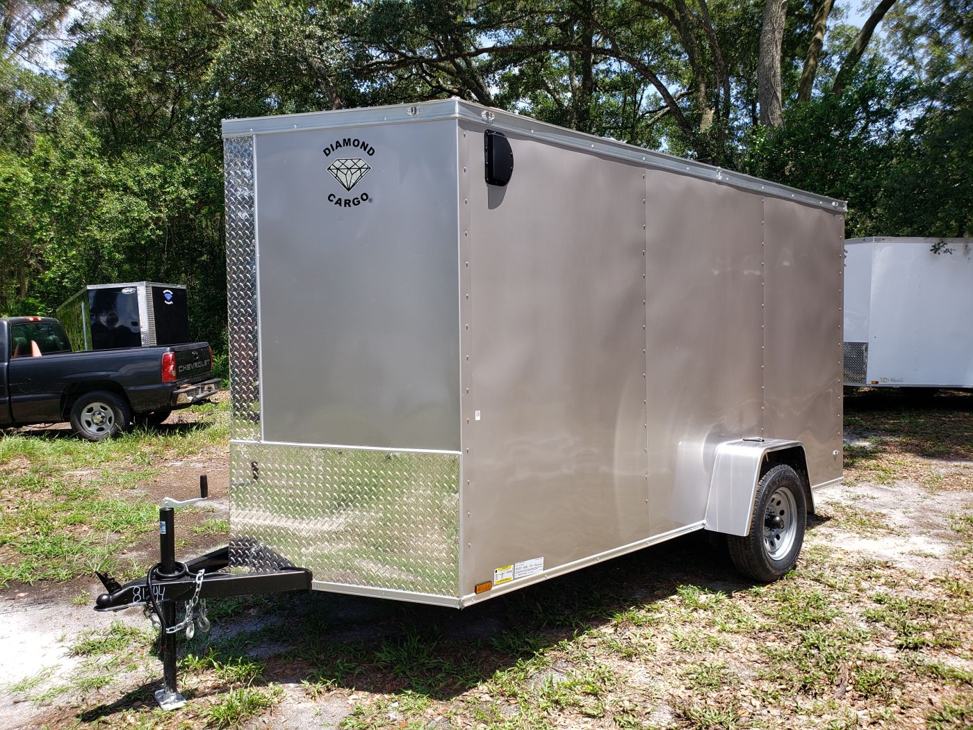 Diamond Cargo 6x12 SA Trailer - Beige, Ramp, Side Door, Extra Height, Insulated - Image 3