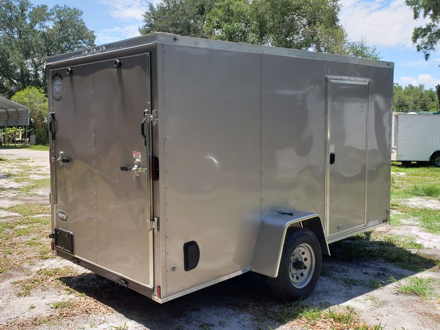 Diamond Cargo 6x12 SA Trailer - Beige, Ramp, Side Door, Extra Height, Insulated - Image 11