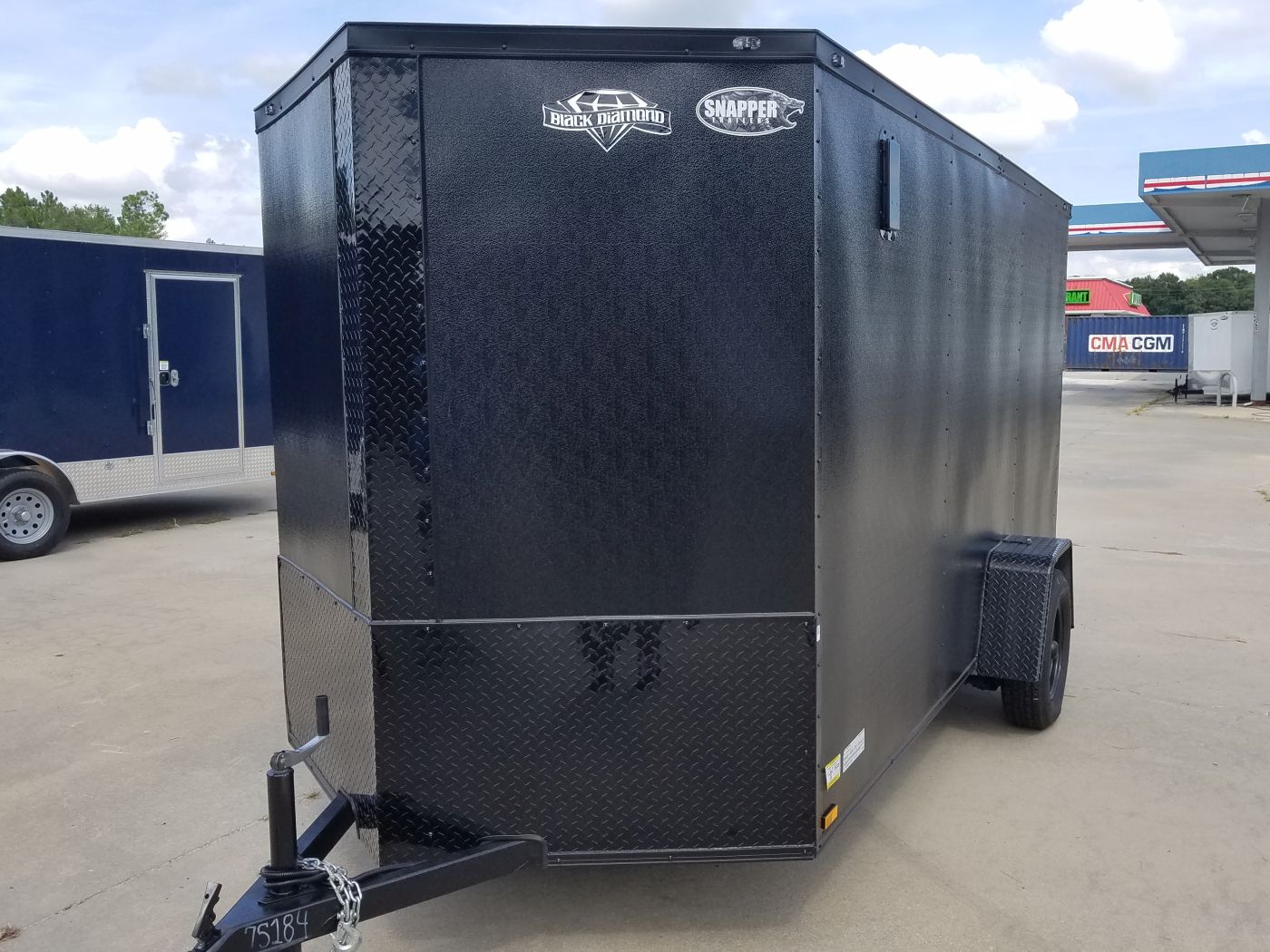 Diamond Cargo 6x12 SA Trailer - Embossed Black, Ramp, Side Door, Extra Height, Blackout - Image 3