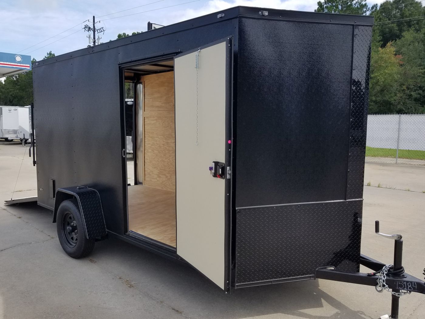 Diamond Cargo 6x12 SA Trailer - Embossed Black, Ramp, Side Door, Extra Height, Blackout - Image 14