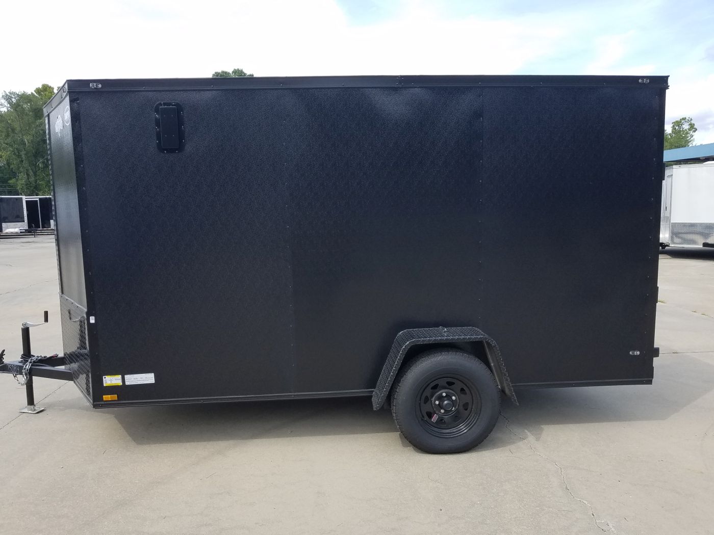 Diamond Cargo 6x12 SA Trailer - Embossed Black, Ramp, Side Door, Extra Height, Blackout - Image 5